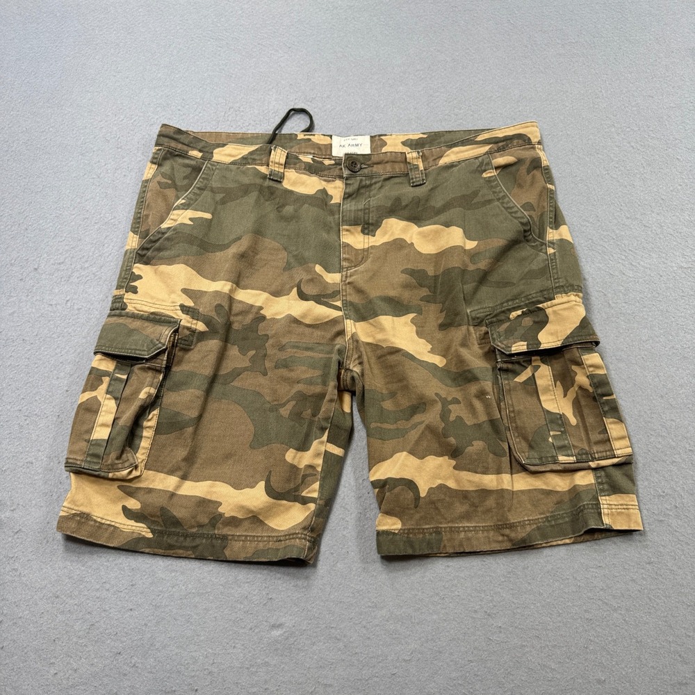 Camo Cargo Shorts‎ Men's 42 Green Relaxed Fit Utility Military Hunting AKARMY